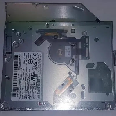 Silver internal SATA optical drive for Apple MacBook Pro 13 laptop, showing connector and compact size.