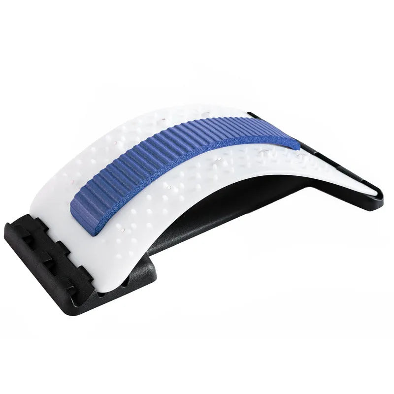 Adjustable back stretcher massager for waist back neck pain relief with multiple therapy modes