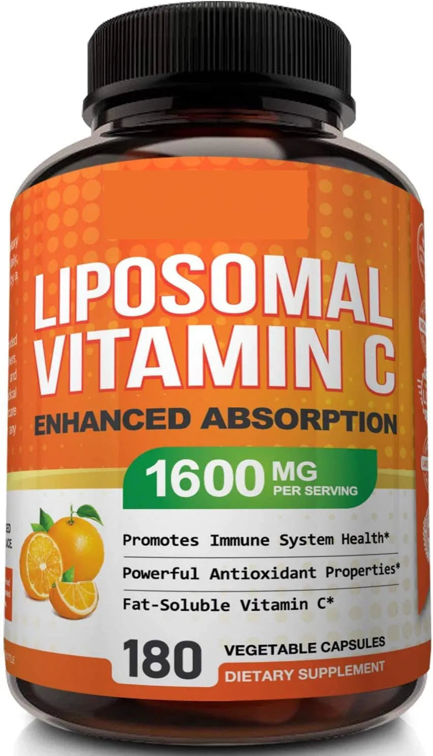 Vitamin C capsules supplement box with 180 pieces, adult use, normal temperature storage, vitamin C main raw material