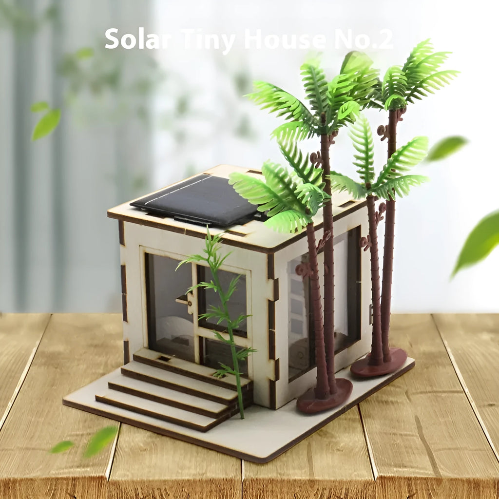 Solar Small House No 2 wooden assembly toy for science experiments