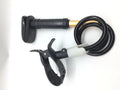 Black and white aluminium alloy ventilator hose bracket for bedside mounting, 95cm long.