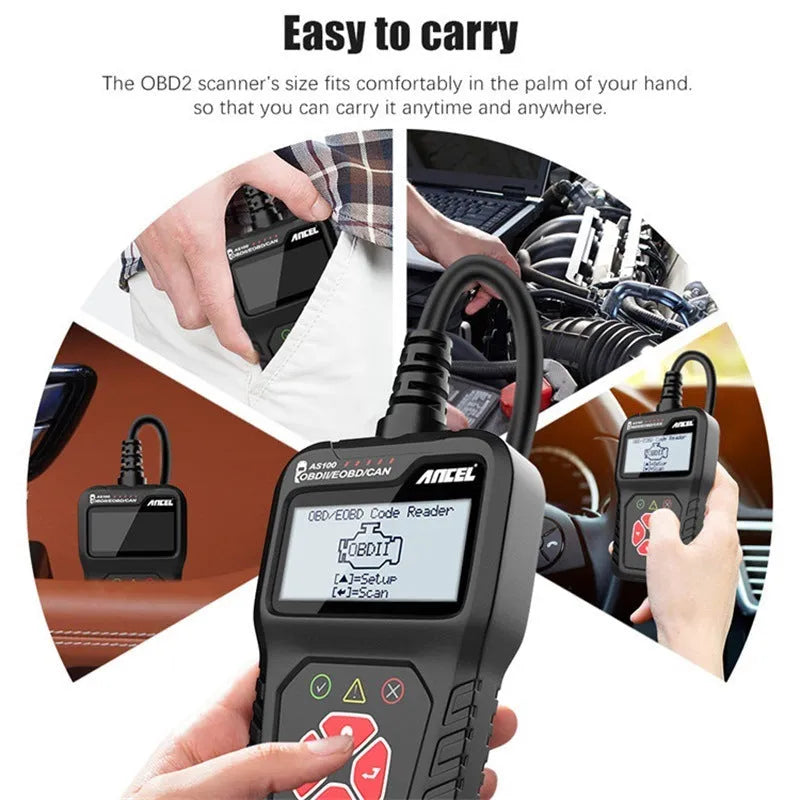 Car engine fault reading detector OBD2 diagnostic scanner 12V power supply