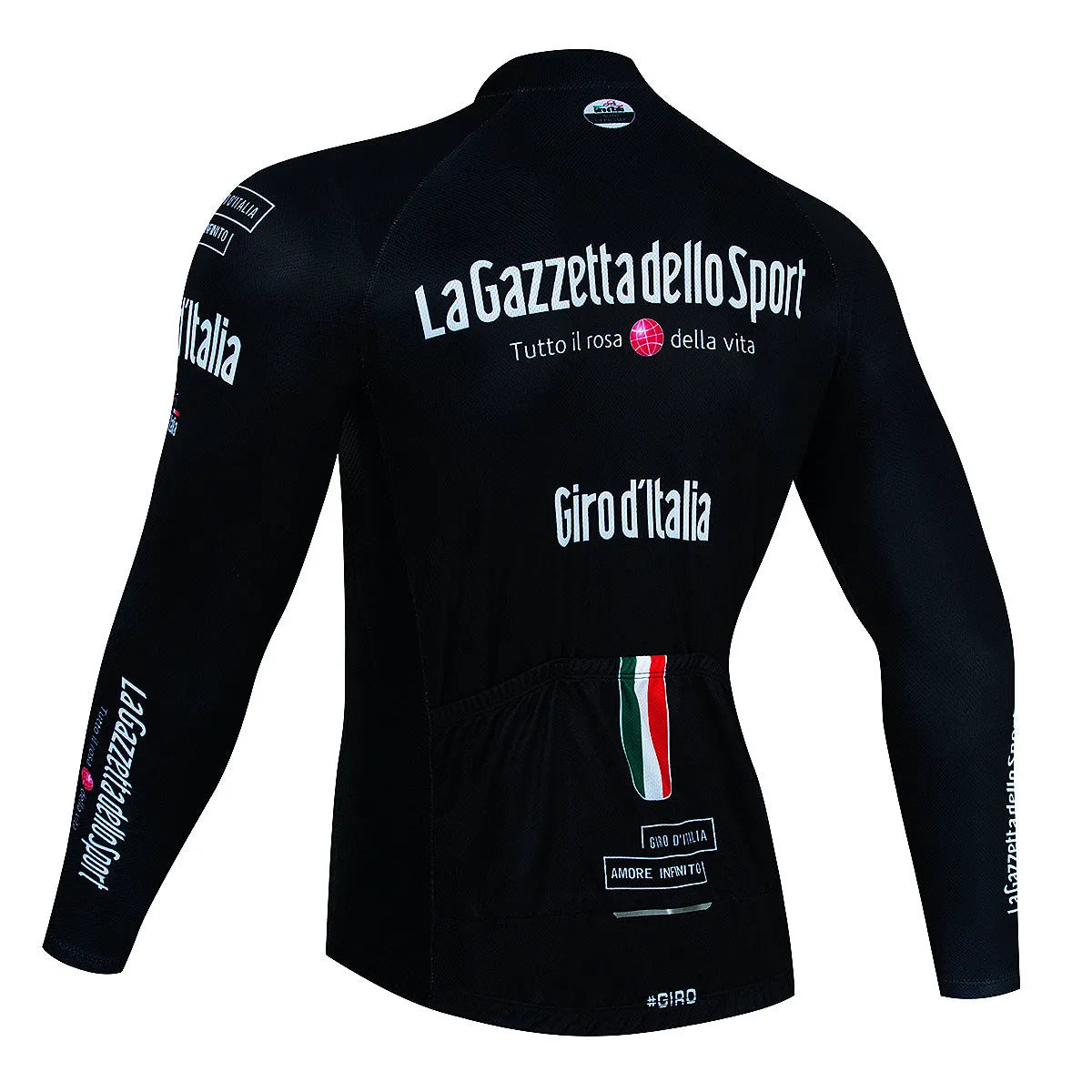 Long sleeve mountain bike cycling jersey in chemical fibre blend fabric with pattern design