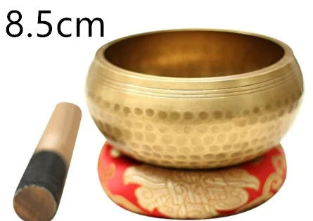 Handcrafted Tibetan singing bowl with a rich, harmonious tone for meditation, relaxation, and wellness