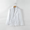 Men's lightweight linen coat in solid colour with size stick pocket