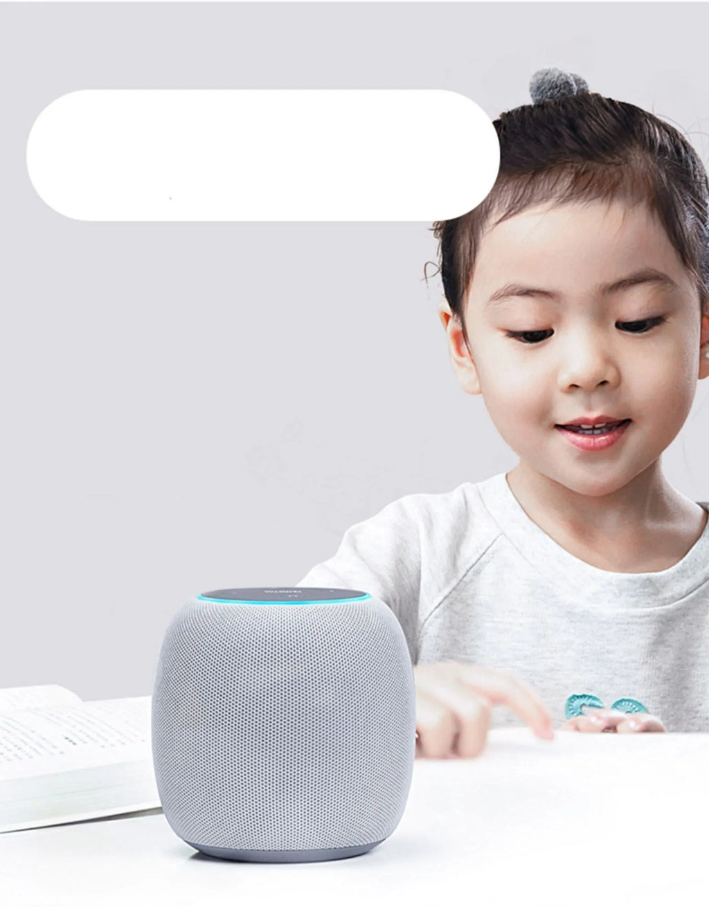 Mini AI smart speaker with voice control and Bluetooth connectivity for home automation