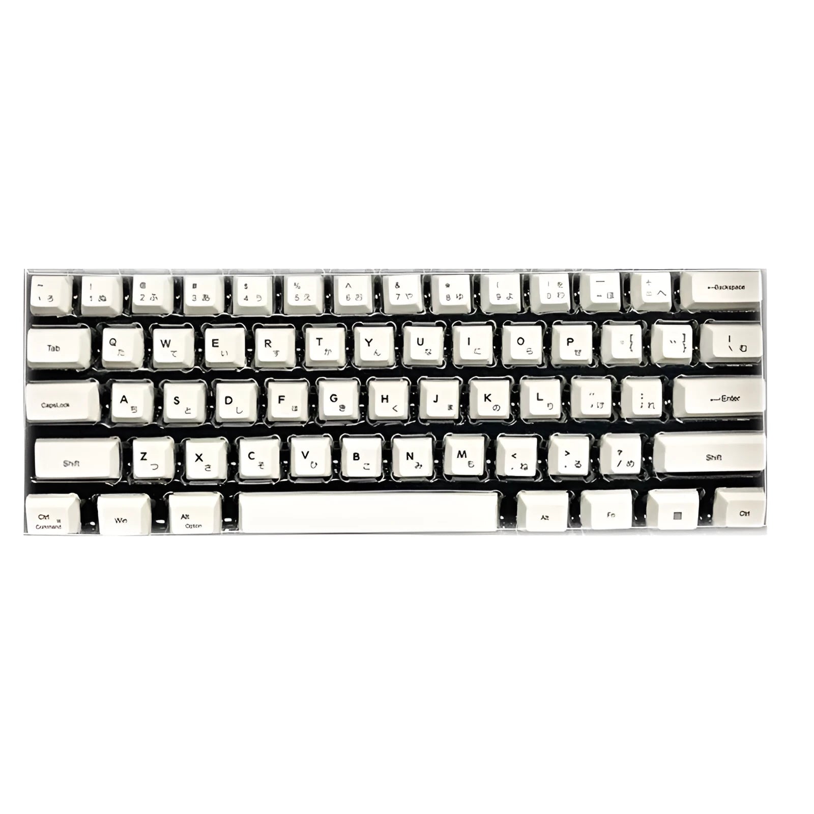 White Japanese keycap full set of 100 keycaps with sublimation printed legends for mechanical keyboards