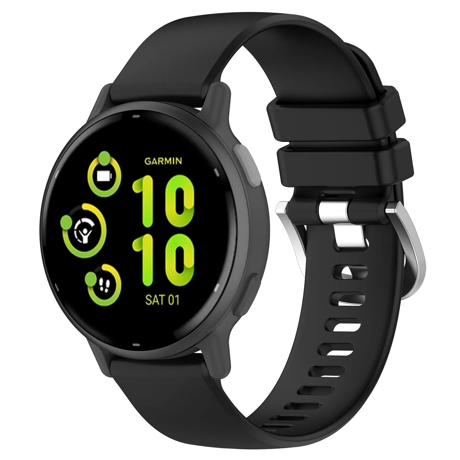 Glossy silicone sports watch strap for Jiaming watches in multiple colour options