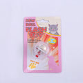 Glowing transparent plastic cat toy ball with card insertion button surface pet interactive fun