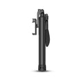 Black aluminium alloy Bluetooth selfie stick with remote control and tripod stand extended