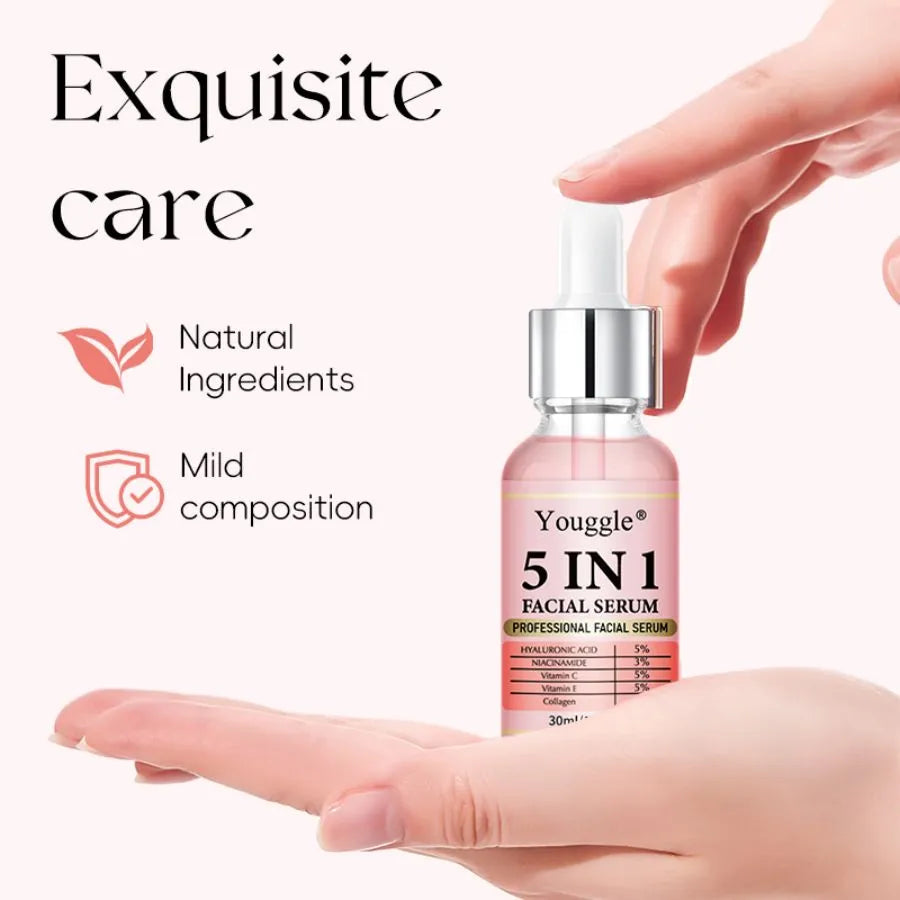 5-in-1 face serum 30ml bottle complete skin transformation solution