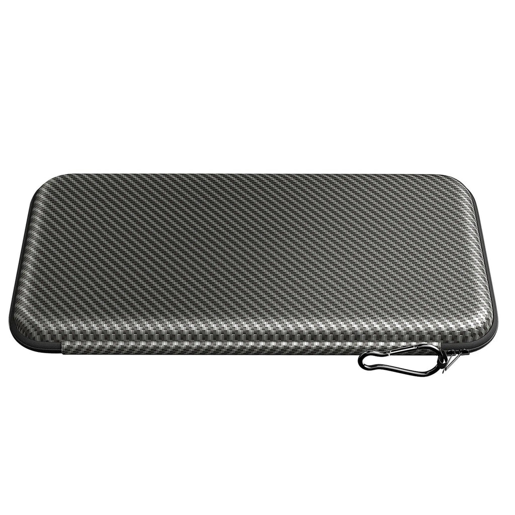 Silver grey golf double glove storage bag with two attachment brackets for markers.