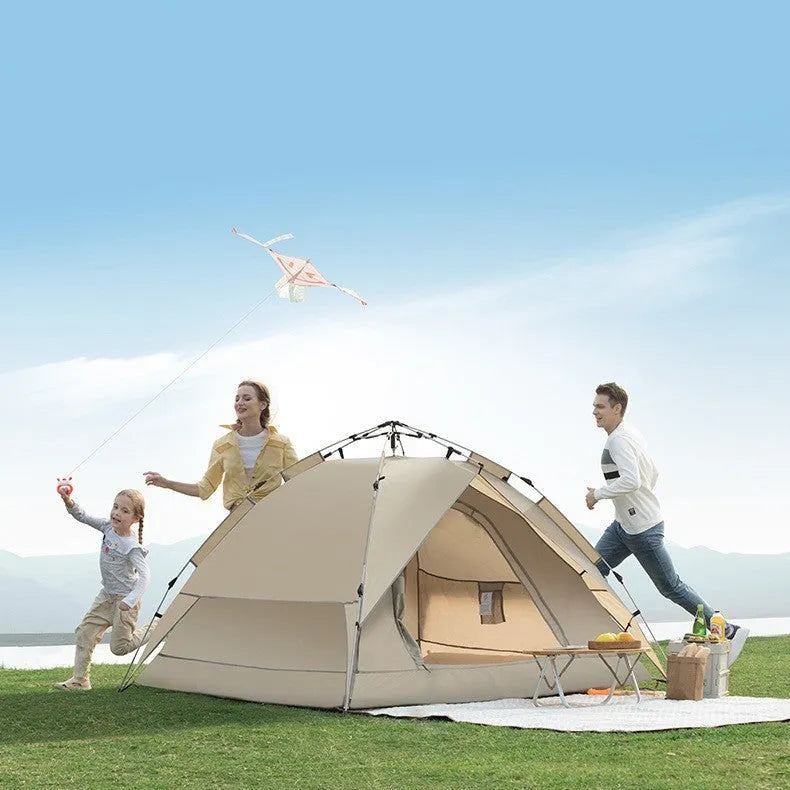 Fully automatic pop open camping tent 230x200x145cm double layer Oxford cloth waterproof 3-4 person