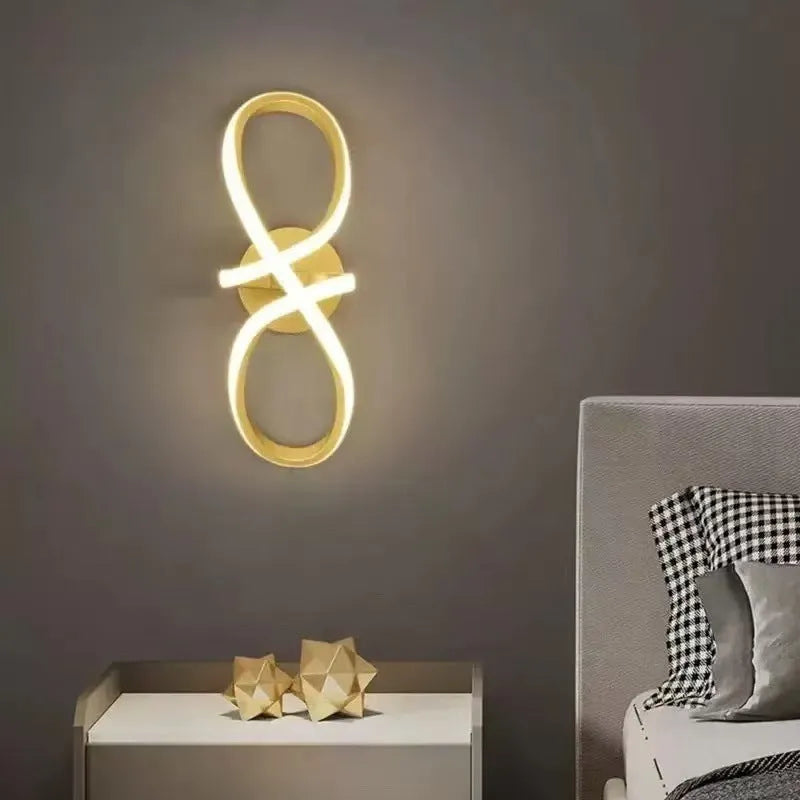 Bedside wall lamp with silicone shade, 10cm by 29cm, 220V, in black, gold, or white
