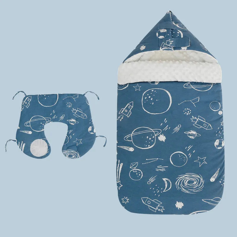 Newborn baby blanket warm fleece stroller cover quilt 80x46cm in four colour options