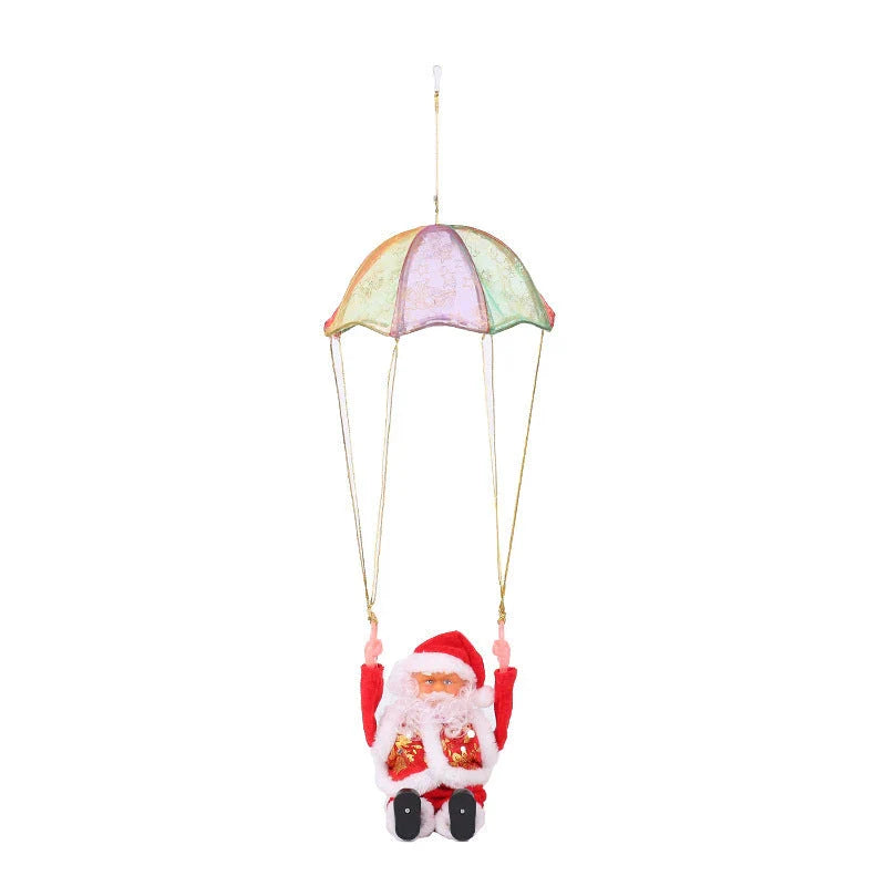 Magical Santa Claus decoration that climbs up and down a chimney, playing Christmas carols and creating a festive atmosphere