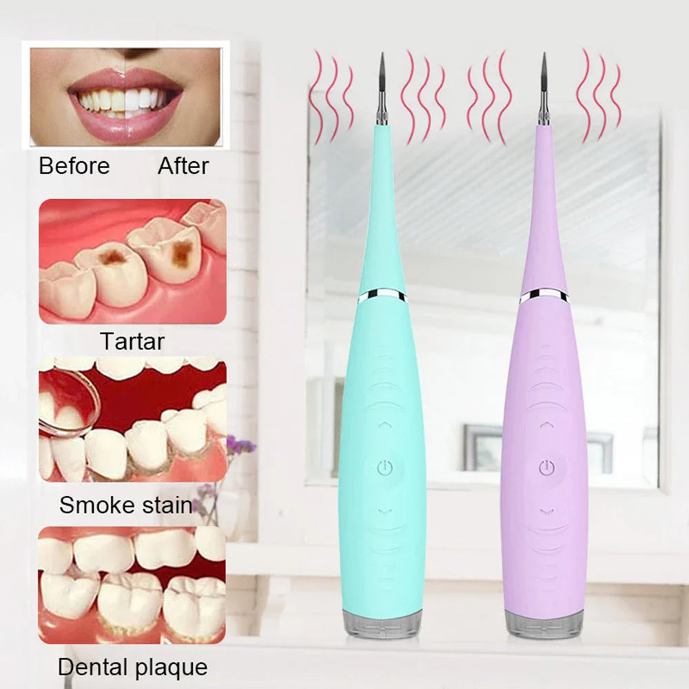 Powerful electric toothbrush with high-frequency vibration and physical calculus removal for deep dental cleaning