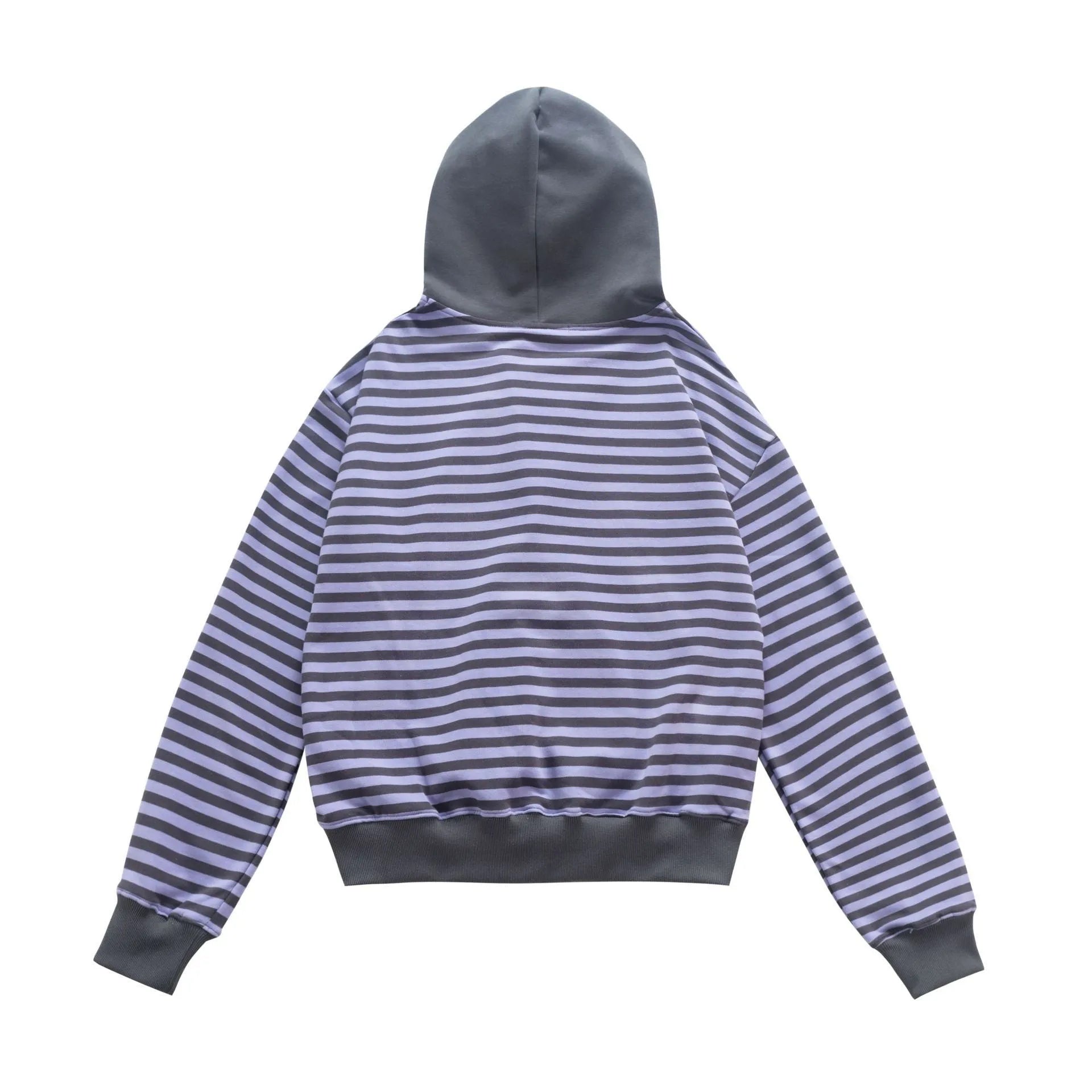 Women's autumn retro oblique zip cotton cardigan coat in gray short length 40cm long sleeve