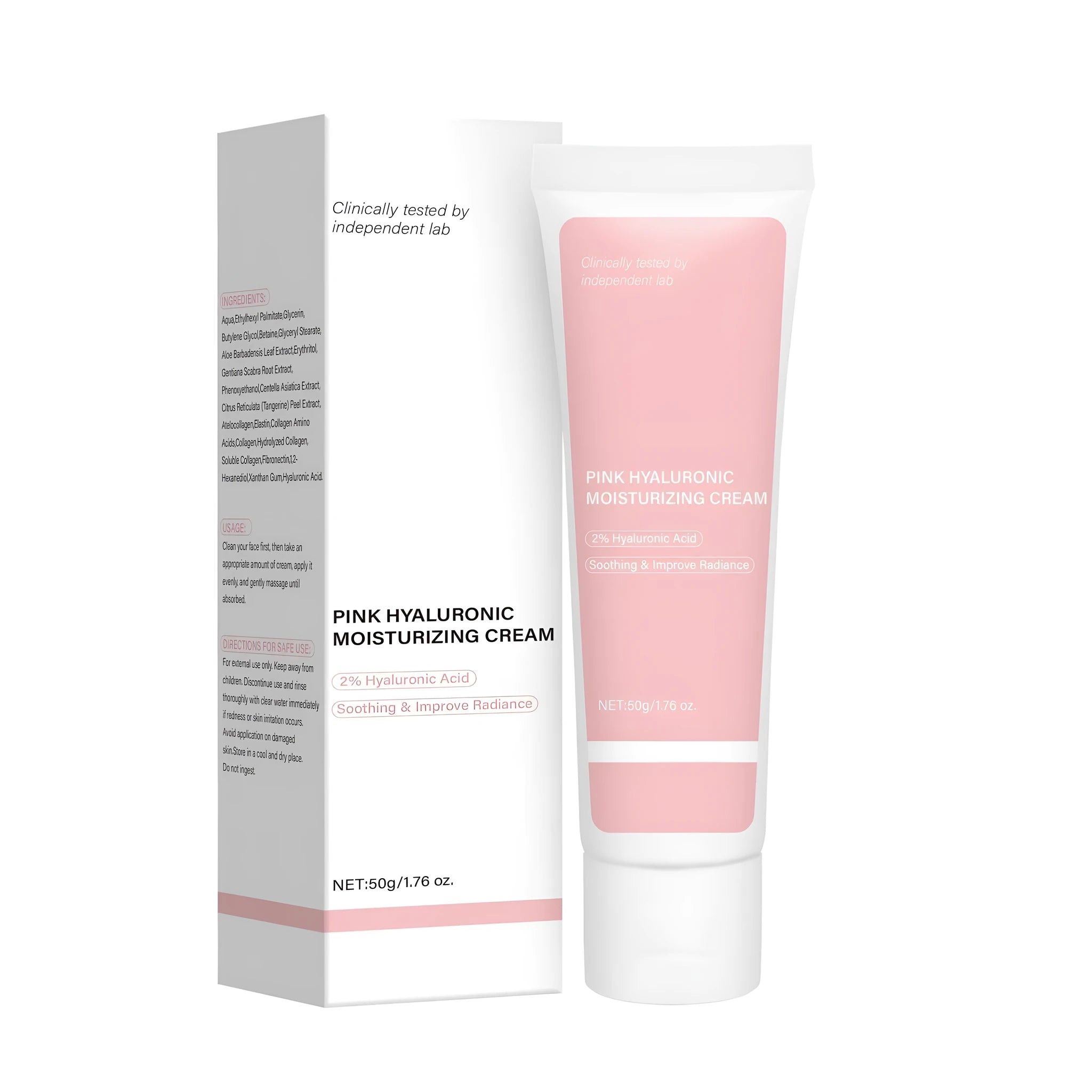 Hyaluronic Acid Moisturising Cream 50g jar with FP-E012 specification label