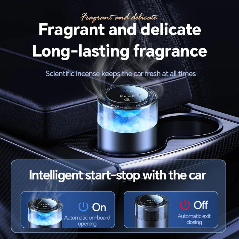 Stylish Car Aromatherapy Diffuser with Soothing Mist, Powered by Long-Lasting Battery, Intelligent Mode for Refreshing Fragrance Experiences in RVs, Trucks, and Sedans