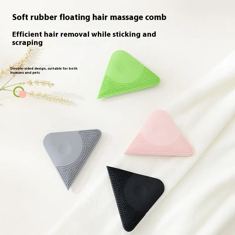 PTE pet hair scraper brush in four colour options for cat grooming and clothing hair removal