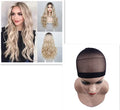 Fluffy water ripple wig headgear with long curly middle part, high temperature wire, 24 inches, R4/60# colour