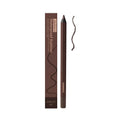 Waterproof liquid eyeliner pen with brush tip in black, bronze, brown, choco, graphite, plum, and stone brown colours.