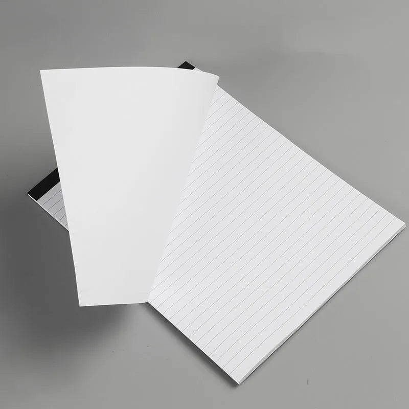 A4 tearable notebook with grid pages and wireless adhesive binding for meeting minutes