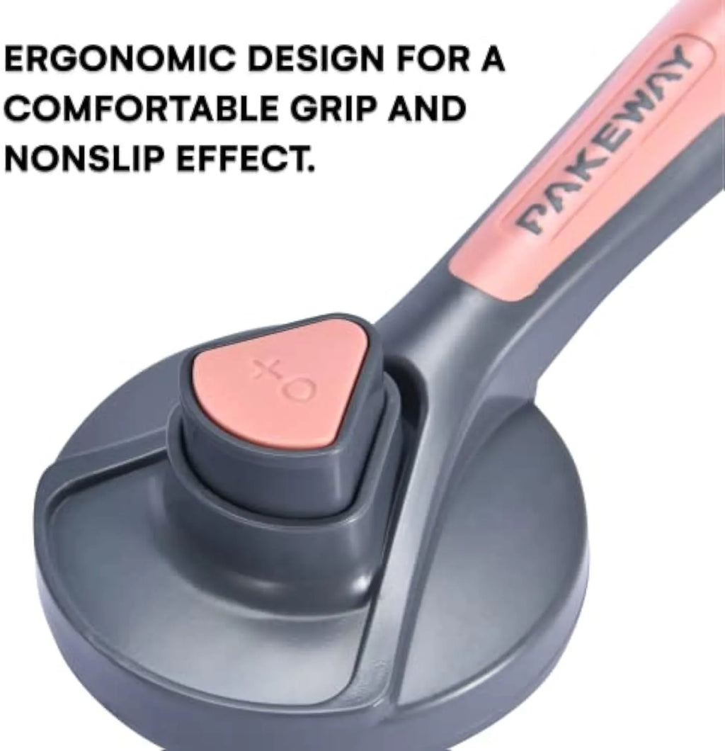 Self-cleaning pet slicker brush with one-click button and massage bristles for cats and dogs