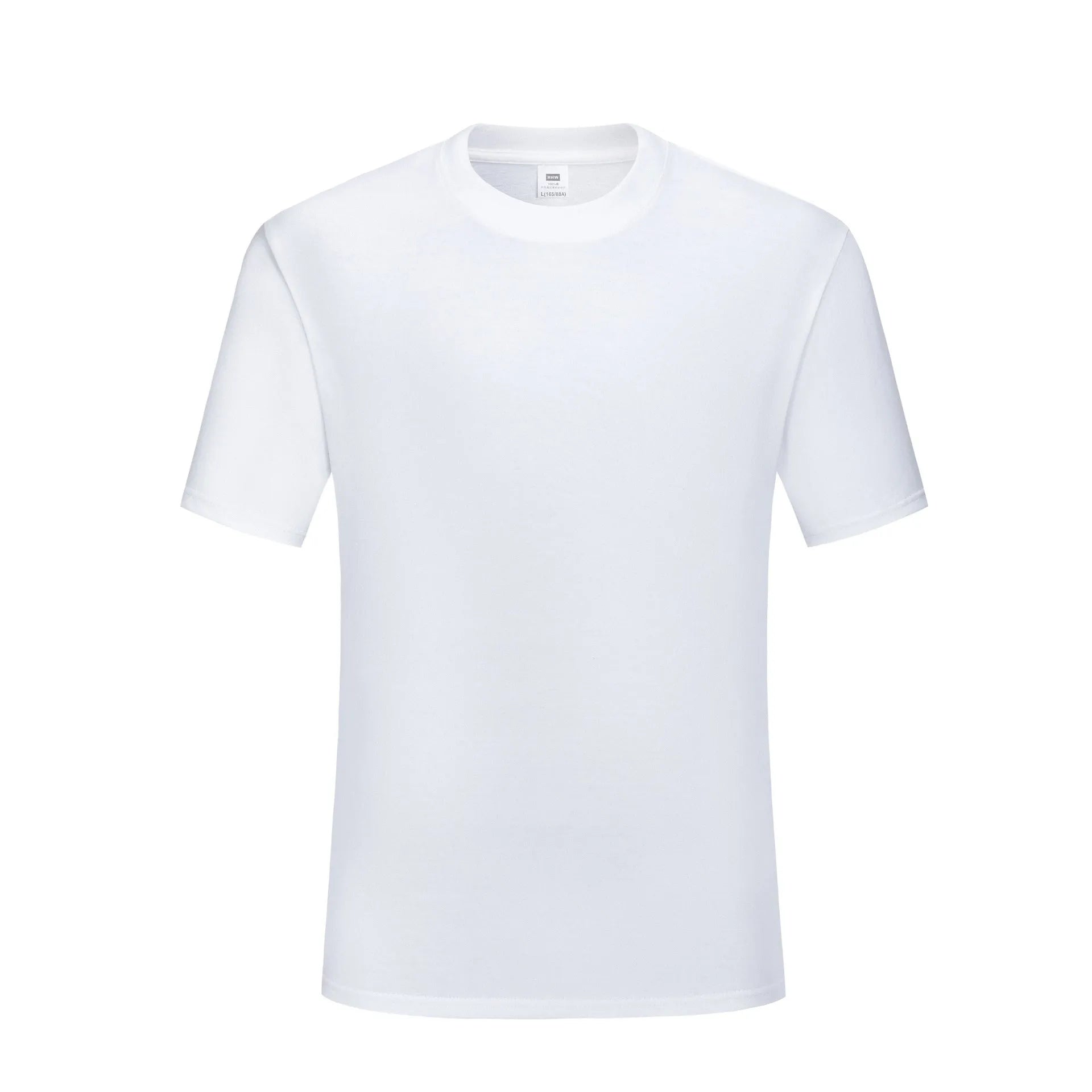 Men's solid black loose-fit pure cotton round neck T-shirt on a hanger.