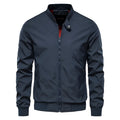 Men's thin casual jacket in army green colour showing lightweight polyester construction and simple design