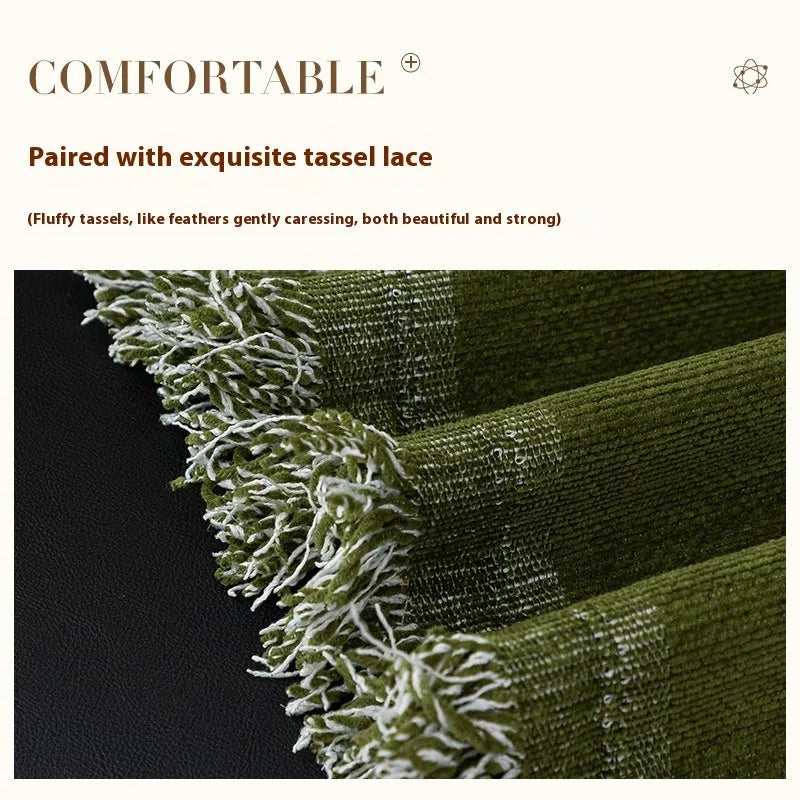 Chenille sofa cover with magnolia embroidery, plants and flowers pattern, Garland black coffee or green, size options to 180x480cm