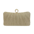 New Chinese-style banquet bag, women's cross-body pleated dress handbag, polyester, pillow shape, silver colour
