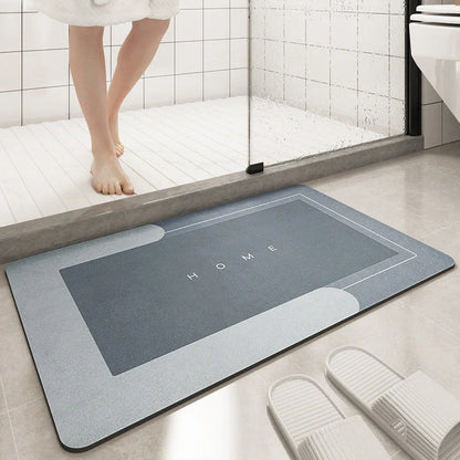 A cozy, soft, and stylish bathroom floor mat that provides comfort and safety for your feet