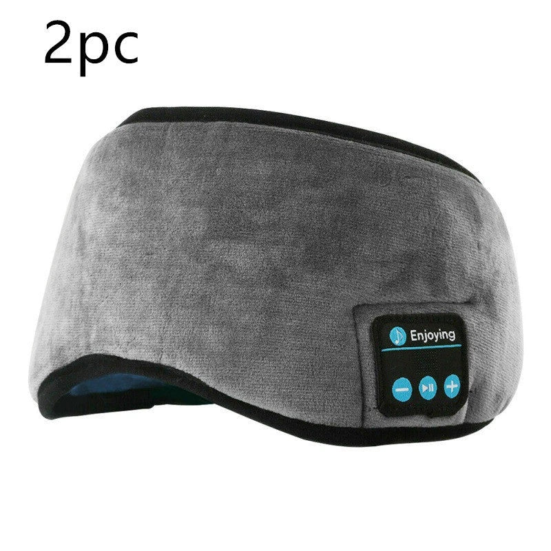 Wireless Bluetooth 5.0 Eye Mask with integrated music player, speakers, and microphone for hands-free calling