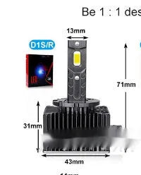 A10-D LED headlight replacement with lamp stabilizer, aviation aluminium alloy, IP67, 70W, 6000K, universal car fitment