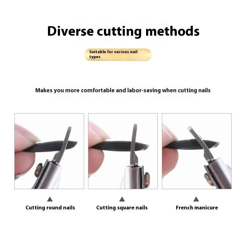 Titanium French cut nail art scissors with U-shaped stainless steel blades and electrophoresis finish
