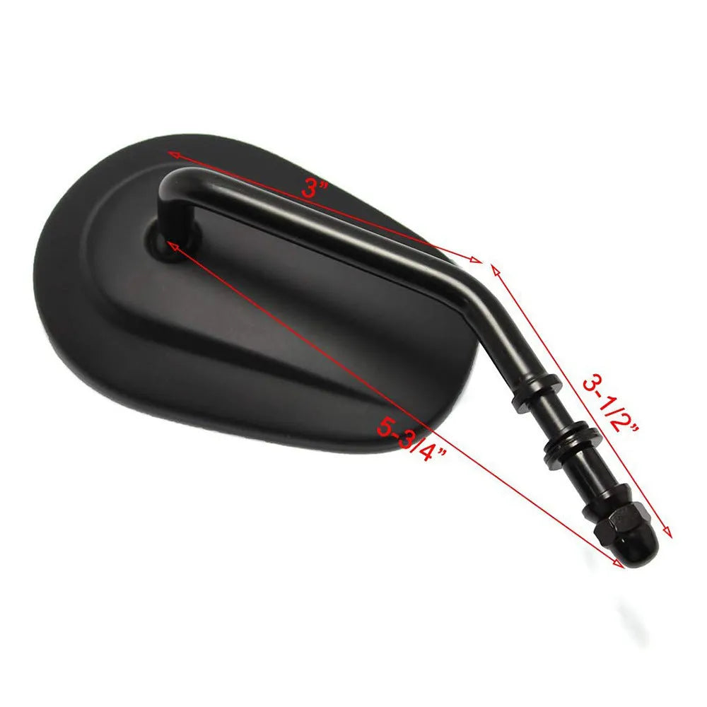 Black aluminium alloy motorcycle rearview mirror for Harley-Davidson XL 883 1200, 27x12x8.5cm