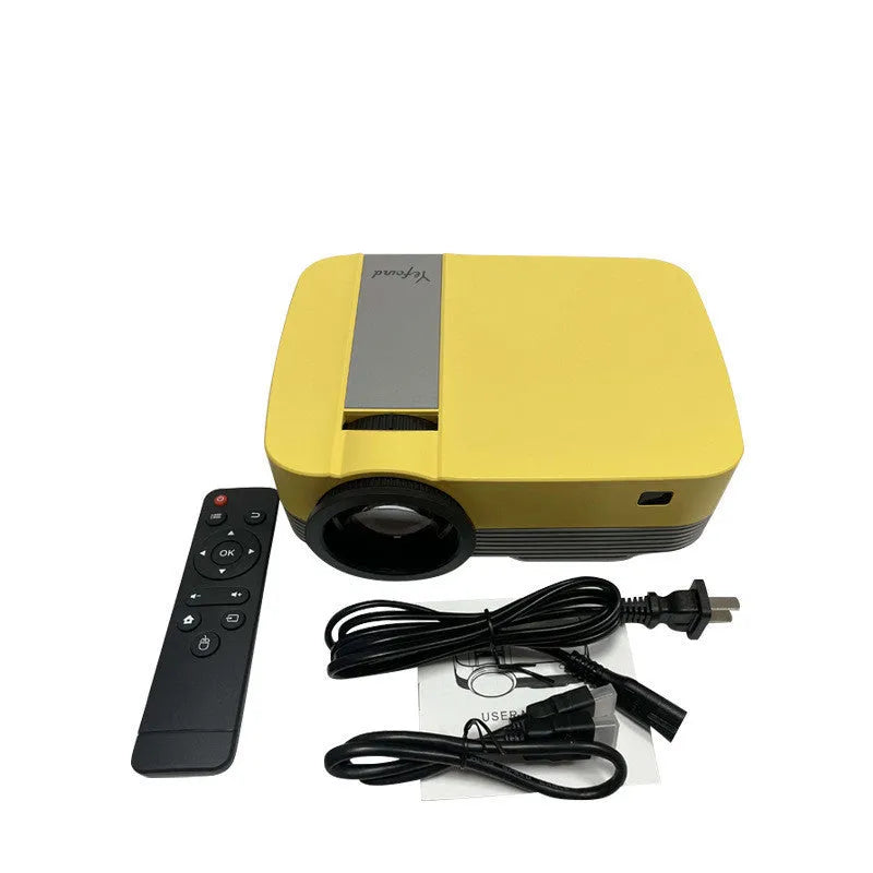 Z6 yellow smart WiFi Android projector with LED lens, 1024x600 resolution, 30-120 inch projection