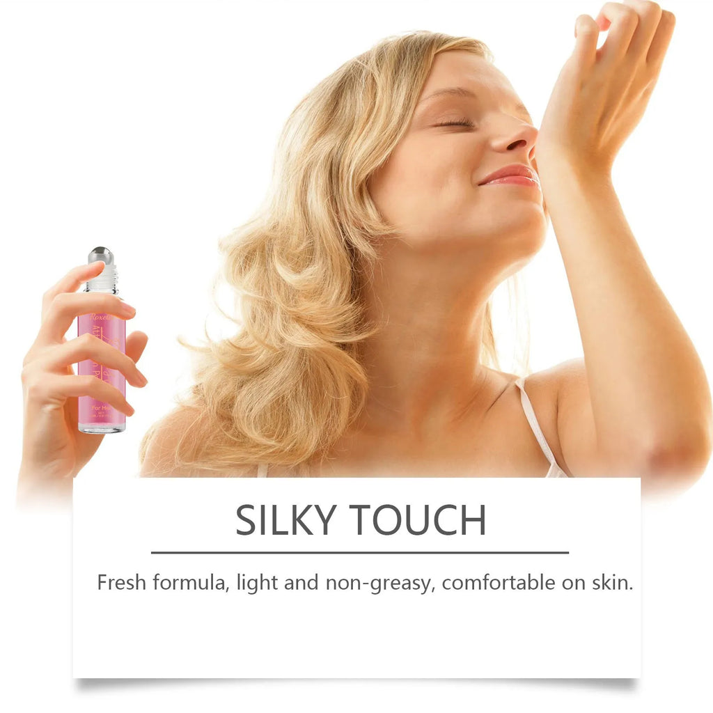 Small 15ml bottle of rose light perfume with moisturising body care kit packaging
