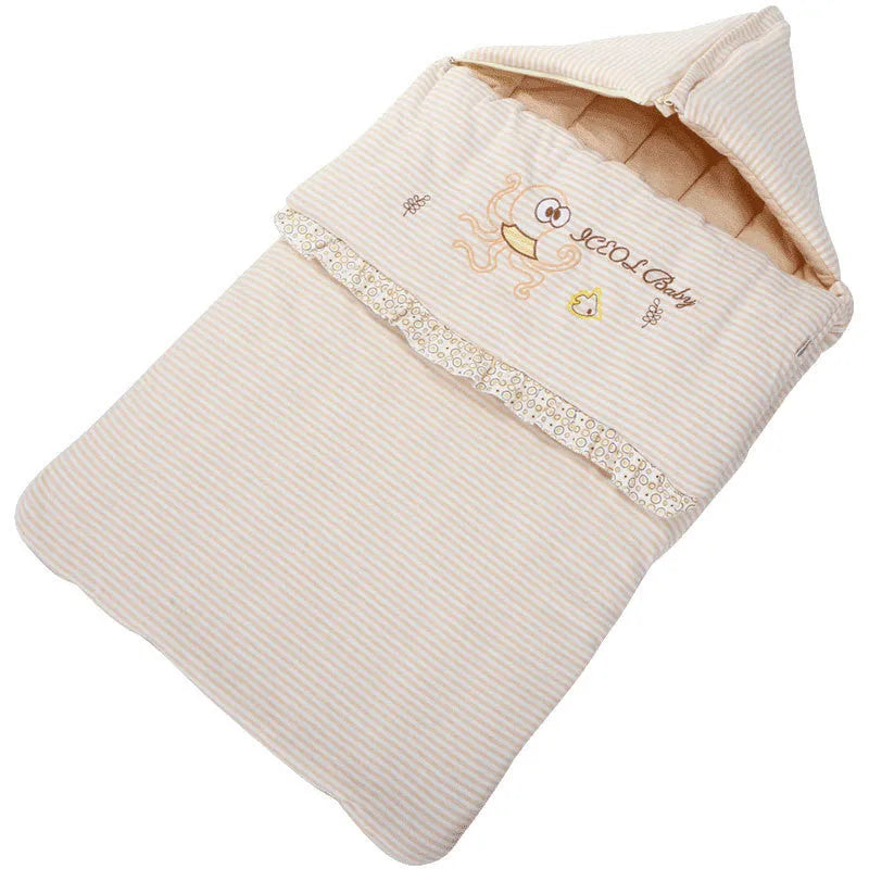 Envelope baby sleeping bag in colour cotton with pure cotton lining, 115 cm length, for infant and toddler sleep