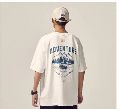 Men's loose fit plus size short sleeve t-shirt in black, grey or white.