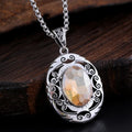 Hollow carved metal sachet box pendant necklace open to reveal internal compartment, two style options