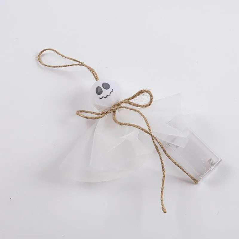 Halloween LED lighting chain with colourful ghost-themed lights for haunted house decorations