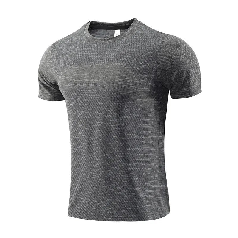 Short sleeve polyester spandex sports T-shirt for running and basketball in multiple colours