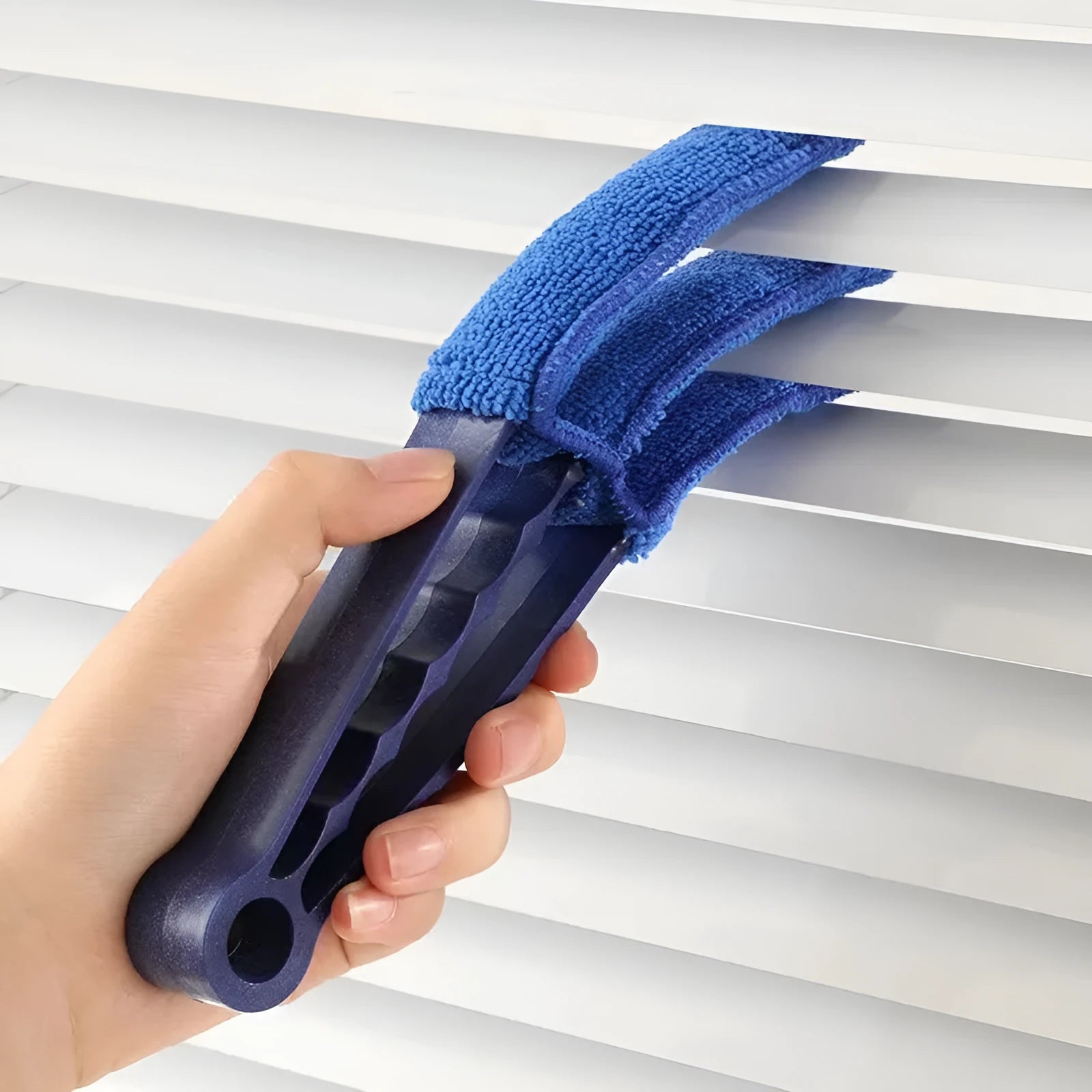 Car interior cleaning brush set disc brushes plastic handle PP bristle round shape 9 piece set
