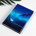 Chinese style whale colouring diary A5 hardcover notebook with colour pages and seven colour options