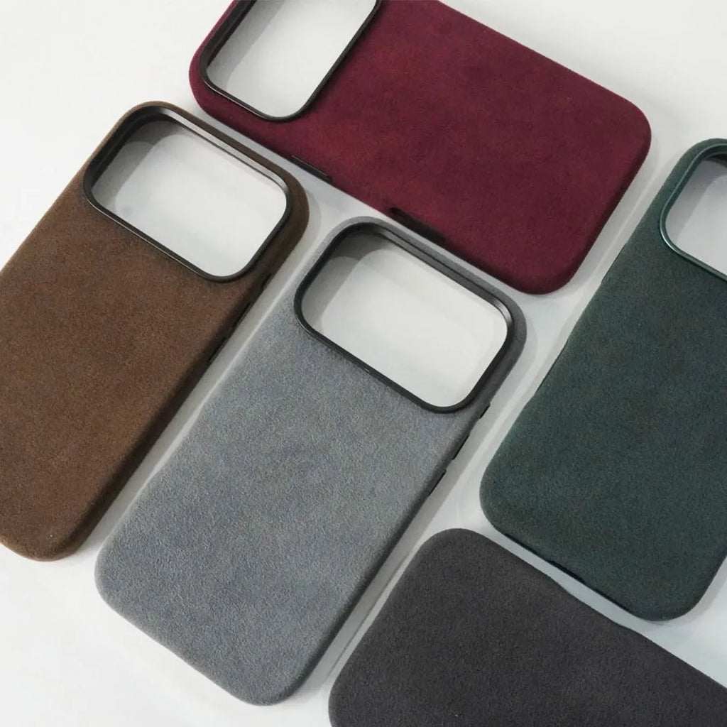 Alcantara iPhone 17 Pro Max Air case with magnetic suction in multiple colour options
