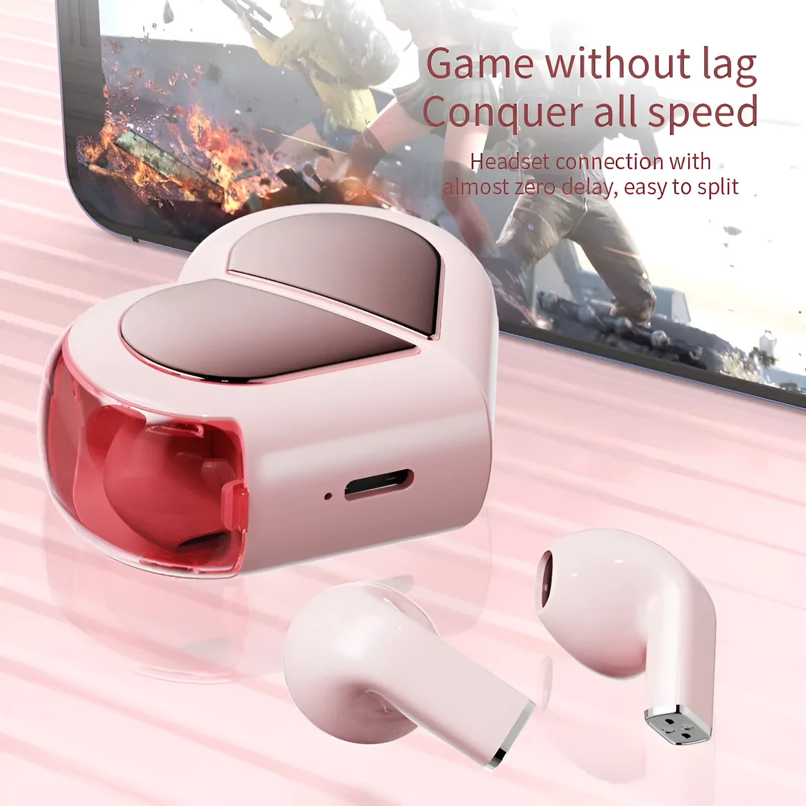 K520 rotatable Bluetooth earphones in black, white or pink colours
