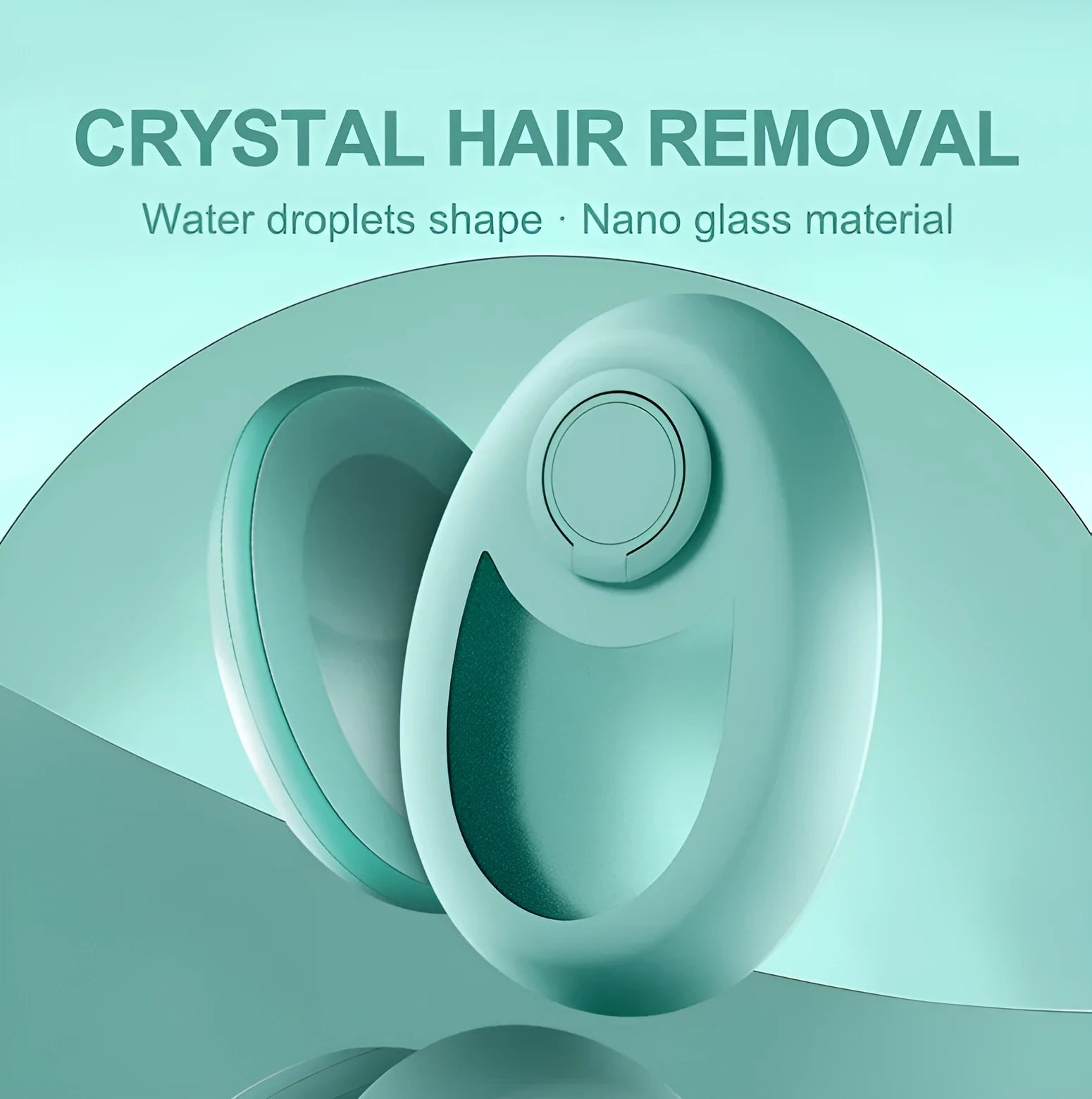 CJEER crystal hair eraser tool with metal finger ring in green, purple, and black colours